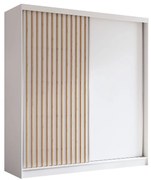 Szafa przesuwna - Lamel 200 cm, biały mat