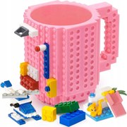 Kubek klockowy duży 350ml + zestaw klocków dla dzieci na zimne i ciepłe