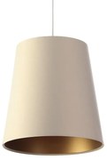 Kremowo-złota elegancka lampa wisząca glamour H1-K09