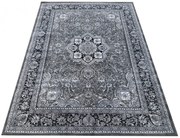 Szary prostokątny dywan we wzory T5-N76