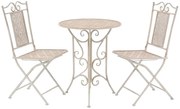 Zestaw białych metalowych mebli ogrodowych C2-Z81