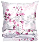 Pościel bawełniana Greno Premium Kyoto 140x200 cm fioletowa GRENO