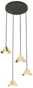 Elite 4 Premium Gold - lampa wisząca nad stół do salonu w kolorze złota, cztery klosze