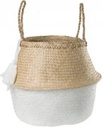 Kosz Z Trzciny Kahs Borl Ø35 X 32 Cm & Blanco - Sklum