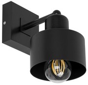 Czarny kinkiet LED WD-SC10x10SC jednopunktowy z litego drewna