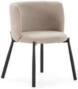 Beżowe tapicerowane fotele jadalniane zestaw 2 szt. Ginny – MOME