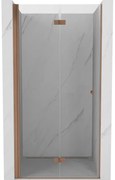 Mexen Mist-F drzwi prysznicowe składane lewe 60 cm, transparent, miedź szczotkowana - 8A6-060-000-65-00-L