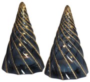 Czarne dekoracje świetlne zestaw 2 szt. na baterie ø 6 cm Vilma Tree – Sirius