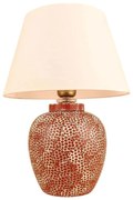 Lampa stołowa RAMZES 1xE27/40W/230V kremowa/czerwona