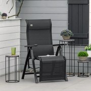 Outsunny leżak ogrodowy skladany 70cm regulowany przesylny - Aosom PL