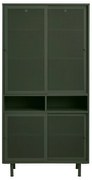 Ciemnozielona metalowa szafka z drzwiami przesuwnymi 90x180x40 cm Veep – Unique Furniture