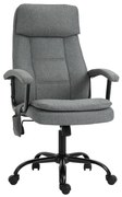 Vinsetto Fotel biurowy ergonomiczny z masażem obrotowy z regulacją wysokości szary | Aosom PL