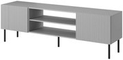 Szara szafka pod telewizor z lamelami H8-C66