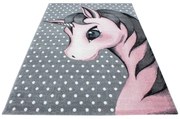 Dywan dziecięcy Kids Jednorożec różowy 200 cm x 290 cm