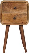 Mini łukowaty stolik nocny w stylu dębowym