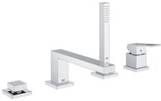 GROHE 19897001 - Czterootworowa bateria wannowa EUROCUBE chrom błyszczący