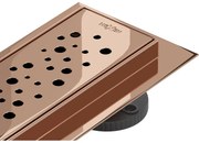 Mexen Flat 360° M12 odpływ liniowy obrotowy 50 cm, różowe złoto - 1621050-40