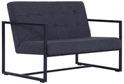 Dwuosobowa grafitowa sofa D8-F34