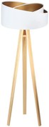 Lampa stojąca GEMSTONE biała/złota/sosna BPS KONCEPT