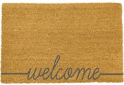 Wycieraczka z naturalnego włókna kokosowego Artsy Doormats Welcome Scribbled, 40x60 cm