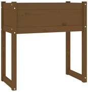 Prostokątna brązowa donica ogrodowa T1-R86