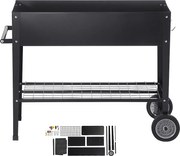 Donica SucceBuy Podwyższona Donica, Podwyższona Donica Z Galwanizowanego Metalu, Zewnętrzna Donica Na Nóżkach, Idealna Na Kwiaty