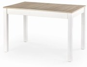 MAURYCY stół rozkładany, dąb sonoma, biały, skandynawski, prostokątny