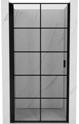 Mexen Mist-B drzwi prysznicowe uchylne lewe 70 cm, czarna kratka, czarne - 8A2-070-000-70-77-L