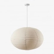 Lampa Sufitowa Wisząca Z Lnu Elijah Ø65 Cm - Sklum