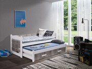 Łóżko dziecięce ARKAS 180x80 białe/zebrano MEBLOBED