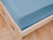 PrzytulneMieszkanie.pl Jersey prześcieradło jasno niebieskie 70 x 140 cm dla dziecka