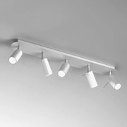 Lampa sufitowa PRESTON WHITE/CHROME 5x mini GU10, 5 kloszy, biała, kierunkowa