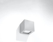 Kinkiety nowoczesny Astra, ceramika/szkło - 1 źródło światła 4000K - L.14 x H.14 cm - szary