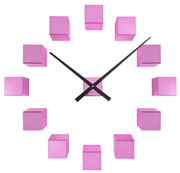 Karlsson KA5974PI designerski zegar ściennysamoprzylepny różowy, średnica 80 cm