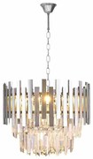 Żyrandol kryształowy, srebrny ASPEN CHROME 6xE14