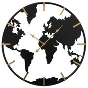 Zegar ścienny Union, metalowy ze złotymi wskazówkami