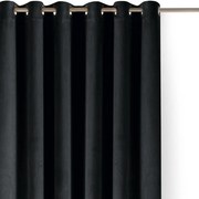 Czarna aksamitna zasłona częściowo zaciemniająca (dimout) 530x175 cm Velto – Filumi