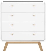 Biała wysoka komoda 80x88 cm Caitlin – Støraa