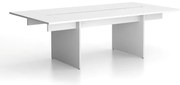 Stół konferencyjny SOLID + 2x rozszerzenie blatu, 240x125 cm, biały