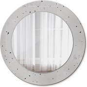 Lustro dekoracyjne okrągłe Tekstura betonowa