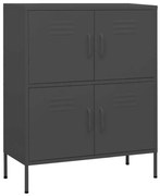 Stalowa szafka gospodarcza na nóżkach do piwnicy antracyt N6-F40