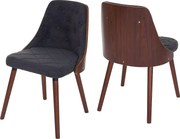 Krzesło do jadalni MCW-A75 (zestaw 2 sztuk),  tkanina szara