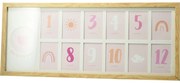 Ramka na zdjęcia dla dzieci Heart, 60 x 25 x 1,8 cm , MDF, 12 x 6 x 9 cm