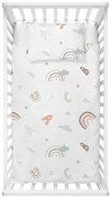 Biała pościel dziecięca do łóżeczka z bawełny renforcé 100x150 cm Abc – Mijolnir