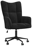 Fotel do biurka glamour czarny - Grado