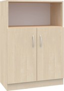 Dwudrzwiowa szafka biurowa na klucz Simple z półką, 80x40x120,5 cm, index 80-3P-2F2