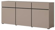 Komoda CROSS 3D3S 180cm congo/czarna HELVETIA
