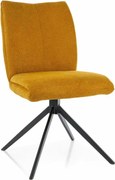 Krzesło tapicerowane COCO I VARDO curry obracane SIGNAL