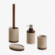 Zestaw Łazienkowy Wassila Nude Beżowy - Sklum