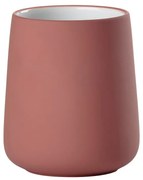 Jasnoczerwony kamionkowy kubek na szczoteczki do zębów Nova – Zone